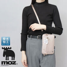 モズ(moz)の軽量 撥水 ポリエステル 縦横 2WAY スマホショルダーバッグ