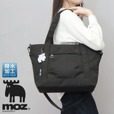 モズ(moz)の軽量 撥水 ポリエステル 大容量 ショルダーベルト付き トートバッグ A4サイズ・PC収納対応