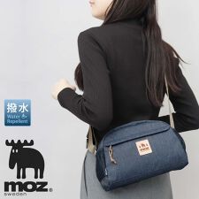 モズ(moz)の撥水加工 ナイロン 半円型 ラウンドミニショルダーバッグ アウトドアシリーズ