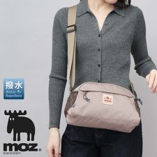 モズ(moz)の撥水加工 ナイロン 半円型 ラウンドミニショルダーバッグ アウトドアシリーズ