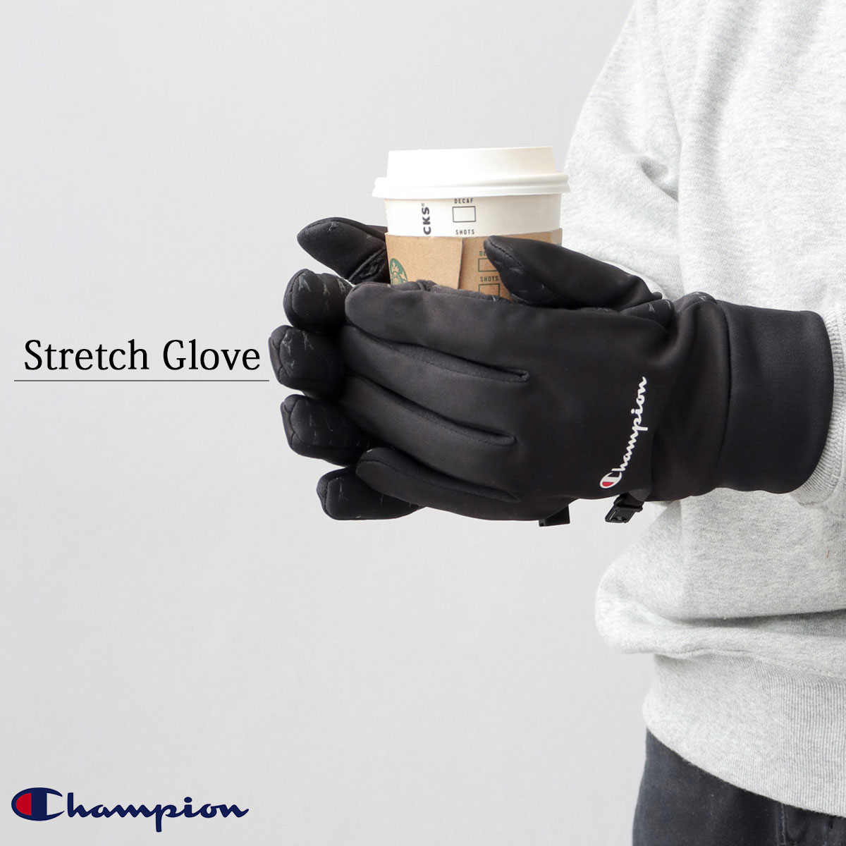 1 piu 1 uguale 3 ブラックミトン（メンズ）とグローブ 手袋 ミトン