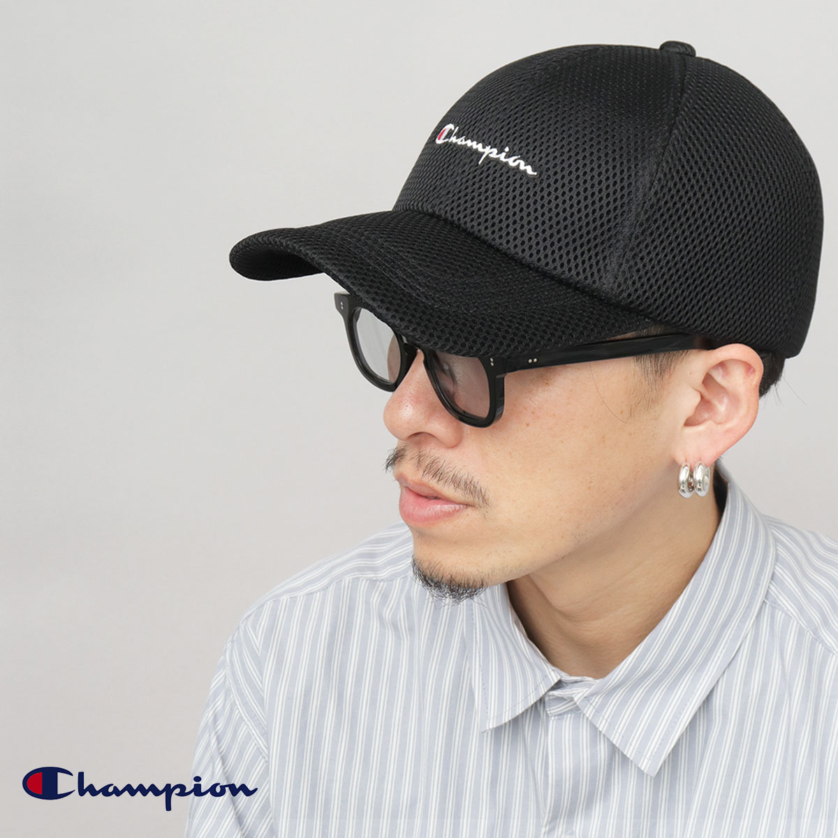 ロングビル パフメッシュキャップ つば長 深め | チャンピオン