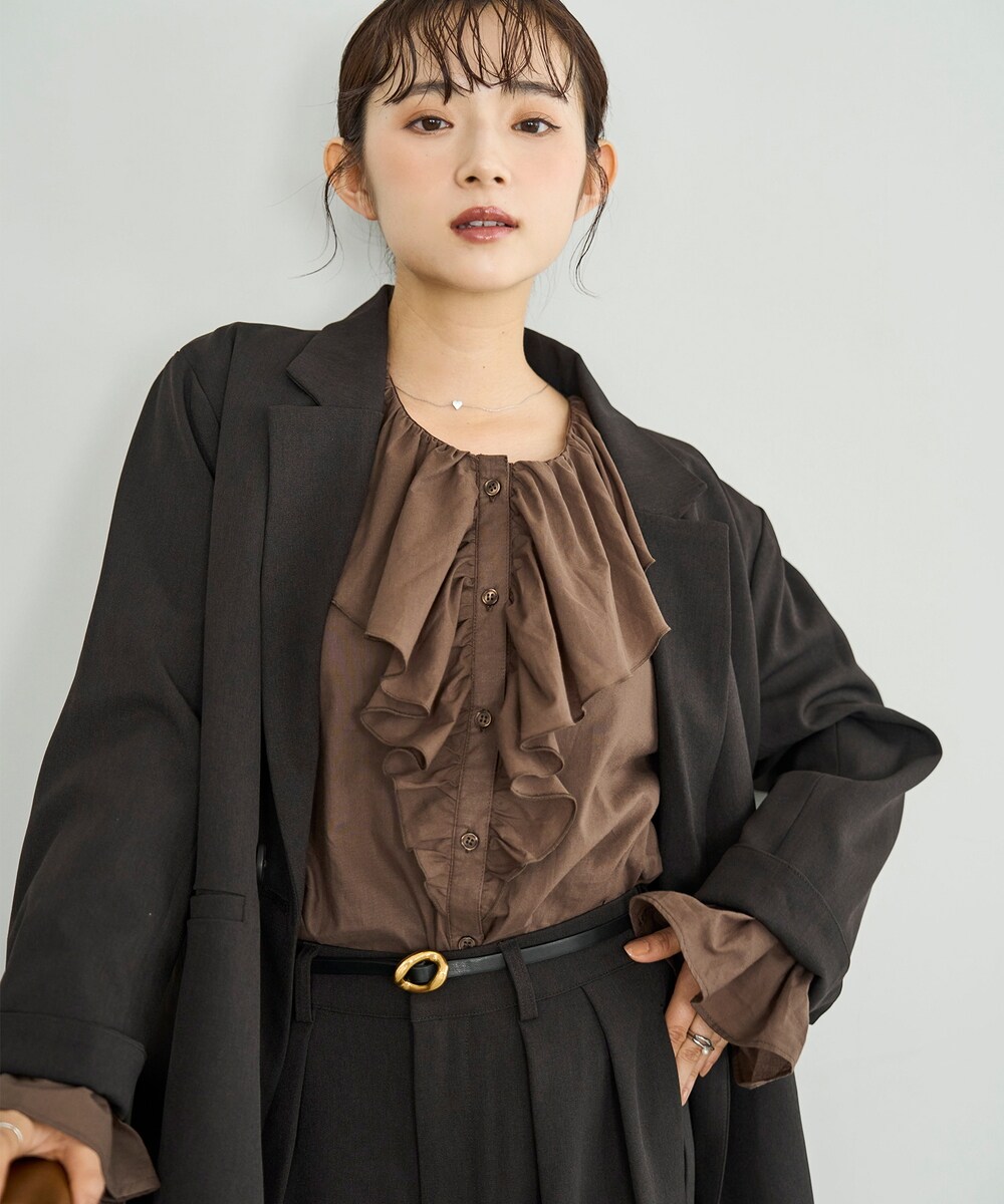 THETOEダブルブレストジャケット ブラウン系千鳥柄 THE TOEダブルブレストジャケット ブラウン系千鳥柄 0117-1_1.jpg