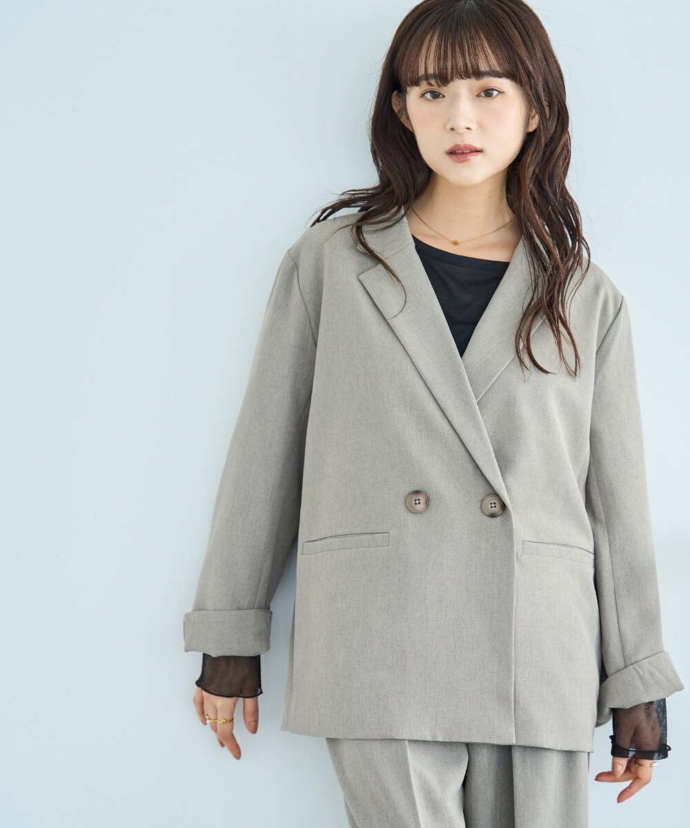 通勤・セレモニー】 ダブルブレスト ジャケット / セットアップ対応