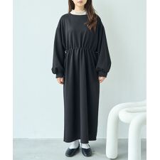 ミル(mil)の【mil (ミル)】ドロストスウェット 長袖ワンピース ドロストワンピース