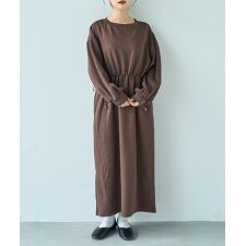 ミル(mil)の【mil (ミル)】ドロストスウェット 長袖ワンピース ドロストワンピース