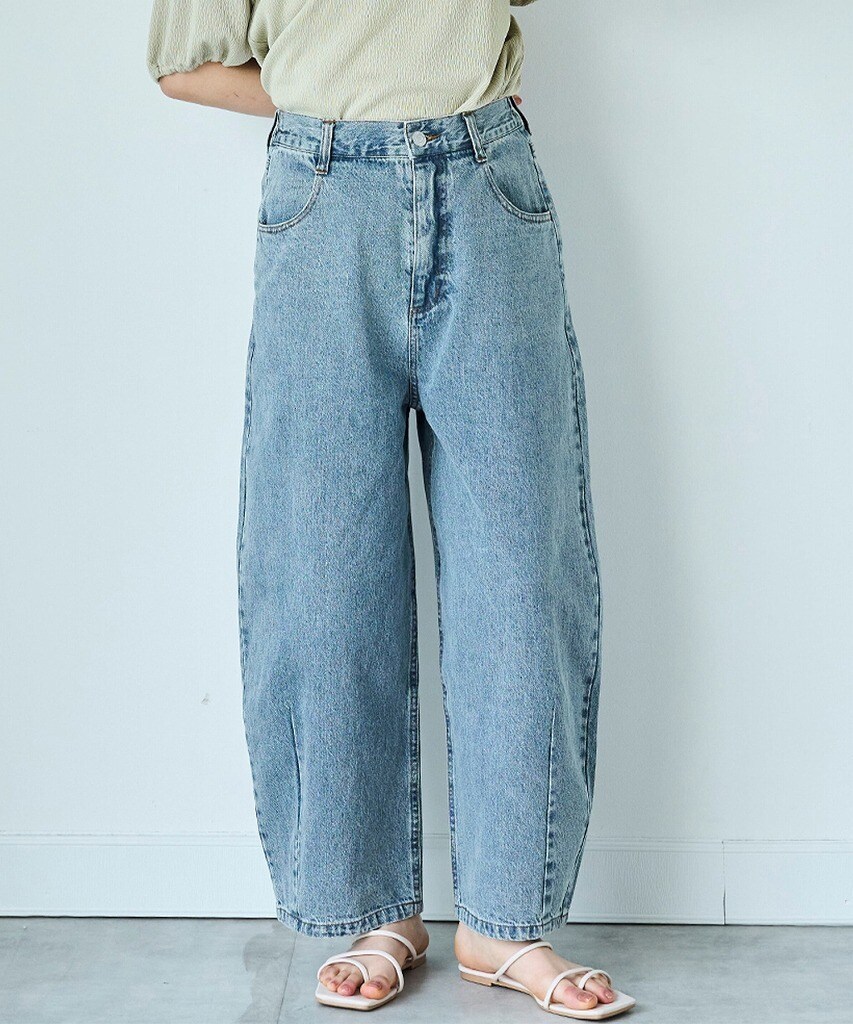 mil (ミル)】カーブデニムパンツ【低身長・小柄】 | ミル(mil