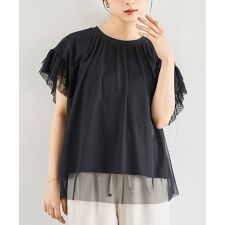【mil (ミル)】チュールドッキングトップス