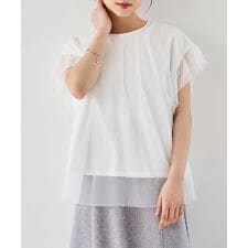 【mil (ミル)】チュールドッキングトップス