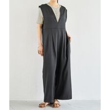 【mil (ミル)】深Vキーネック オールインワン