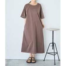 【mil (ミル)】配色ステッチ カットワンピース