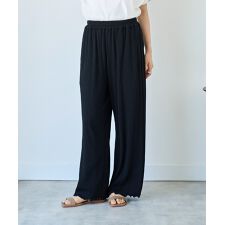 【mil (ミル)】【接触冷感】ランダムリブ リラックスワイドパンツ