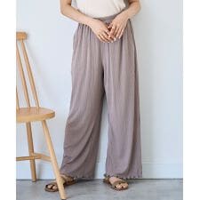 ミル(mil)の【mil (ミル)】【接触冷感】ランダムリブ リラックスワイドパンツ