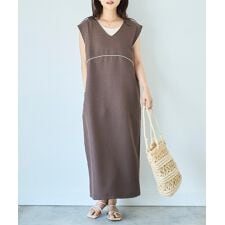 ミル(mil)の【mil (ミル)】配色パイピング ジャンスカ ワンピース