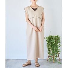 ミル(mil)の【mil (ミル)】配色パイピング ジャンスカ ワンピース