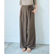 【mil (ミル)】アシメデザイン タックワイドパンツ