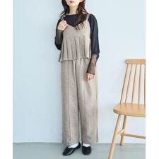 【mil (ミル)】ツイード キャミセットアップ キャミソール センタータックパンツ