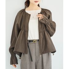 【mil (ミル)】シャーリング ライトブルゾン