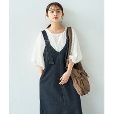 【mil (ミル)】デニムジャンスカ ワンピース ジャンパースカート