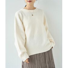 【mil (ミル)】もちもちニット ゆるシルエットプルオーバー