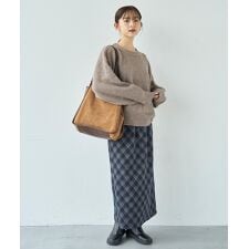 ミル(mil)の【mil (ミル)】バイアスチェック ナロースカート ロングスカート