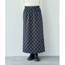 ミル(mil)の【mil (ミル)】バイアスチェック ナロースカート ロングスカート