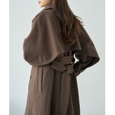 ミル(mil)の【mil (ミル)】フレアヨーク ウールライクコート ロングコート