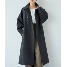 ミル(mil)の【mil (ミル)】フレアヨーク ウールライクコート ロングコート