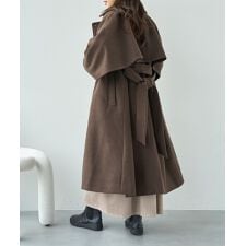 ミル(mil)の【mil (ミル)】フレアヨーク ウールライクコート ロングコート