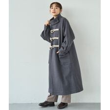 ミル(mil)の【mil (ミル)】メルトン風 ロング ダッフルコート ロングコート