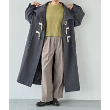 ミル(mil)の【mil (ミル)】メルトン風 ロング ダッフルコート ロングコート