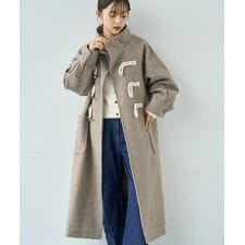 ミル(mil)の【mil (ミル)】メルトン風 ロング ダッフルコート ロングコート