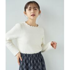 ミル(mil)の裏ファー メロウニットトップス 【裏暖かトップス】