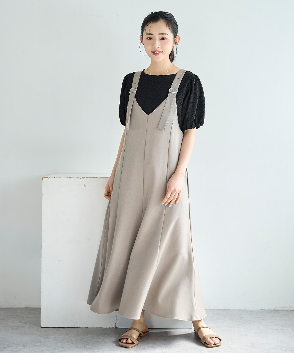 ☆再入荷】 マーメイド Vネック ジャンスカ ワンピース 【mil (ミル