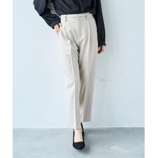 【ハレの日・通勤】ベルト付き センタープレス テーパードパンツ【セットアップ対応】