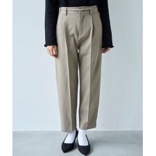 【ハレの日・通勤】ベルト付き センタープレス テーパードパンツ【セットアップ対応】