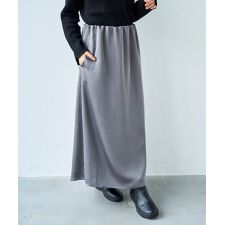 【mil (ミル)】サテン Aラインロングスカート