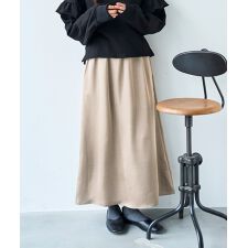 【mil (ミル)】サテン Aラインロングスカート