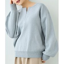 【mil (ミル)】ハーフジップ ニットトップス