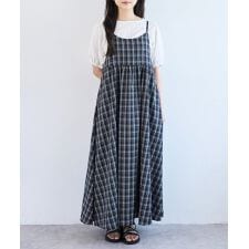 【柄が選べる】フレア キャミワンピース / チェック柄 ドビー 【mil (ミル)】