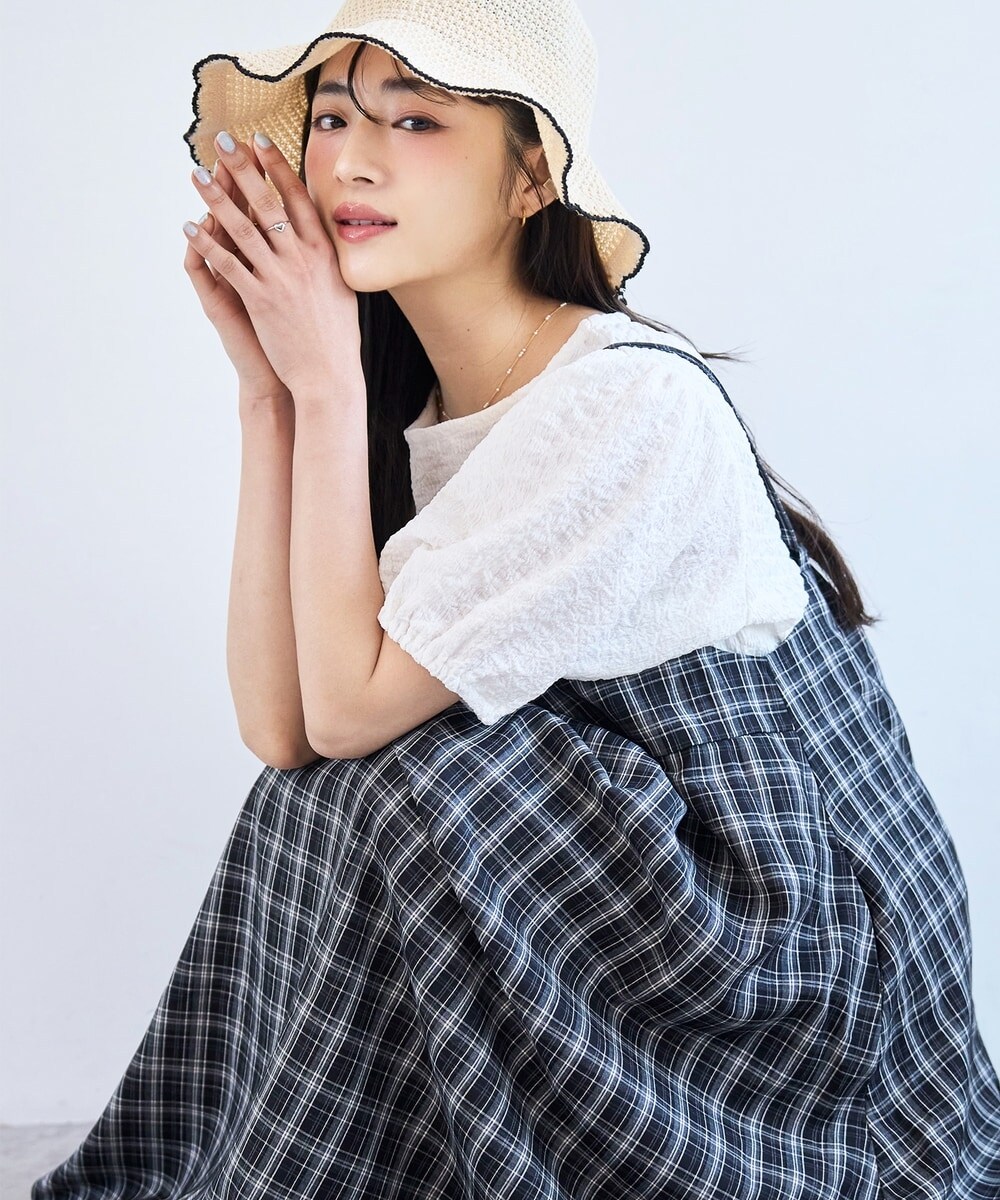 再入荷♪] フレア キャミワンピース / チェック柄 ドビー 【mil (ミル