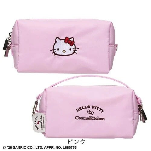 ハローキティ ミニボストンバック キッチン用品 ミニハンカチ ポーチ まとめ売り Cosme Kitchen】＜HELLO KITTY＞ミニバッグポーチ ピンク | コスメ