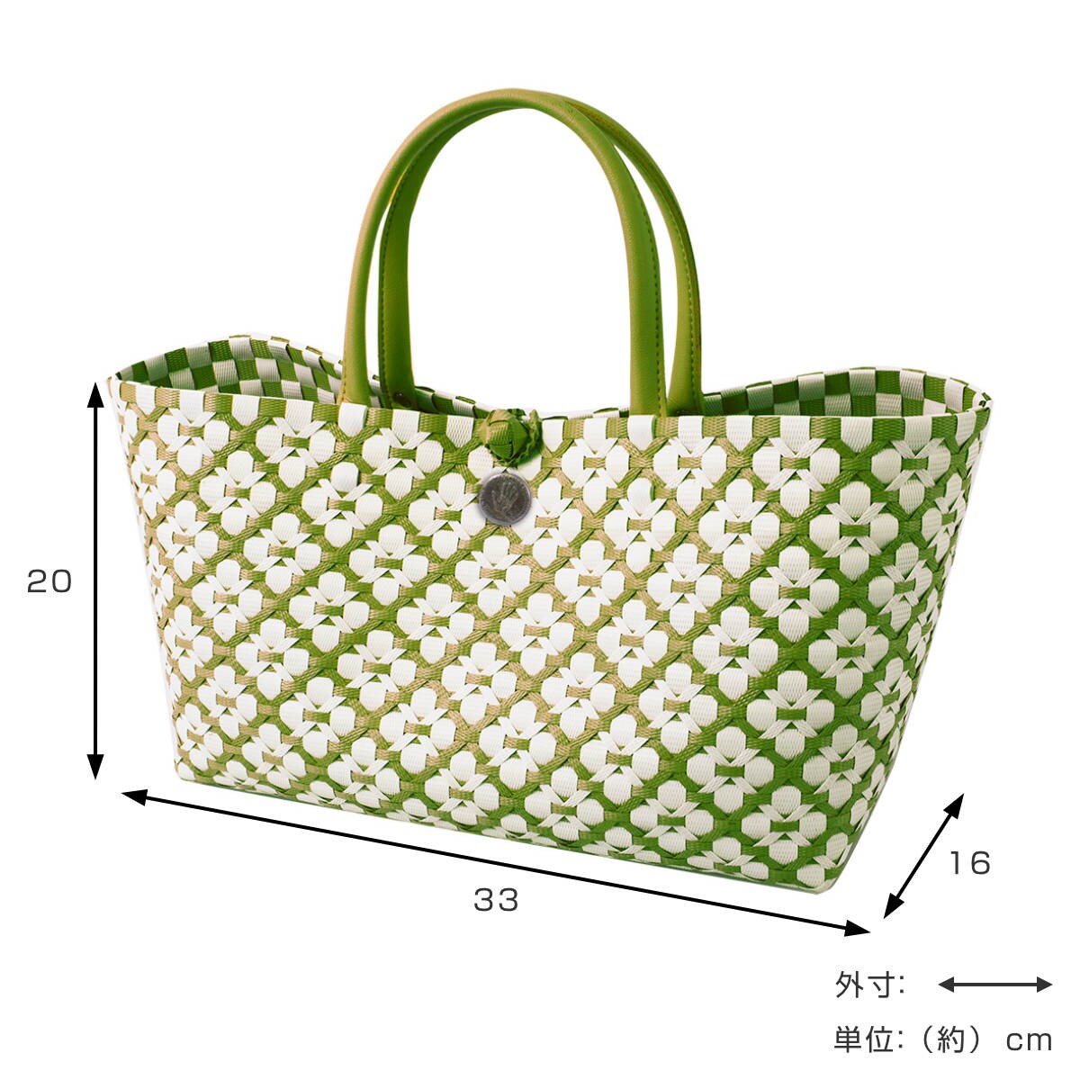 Handed By かごバッグ MOTIF M 手編み ハンドバッグ