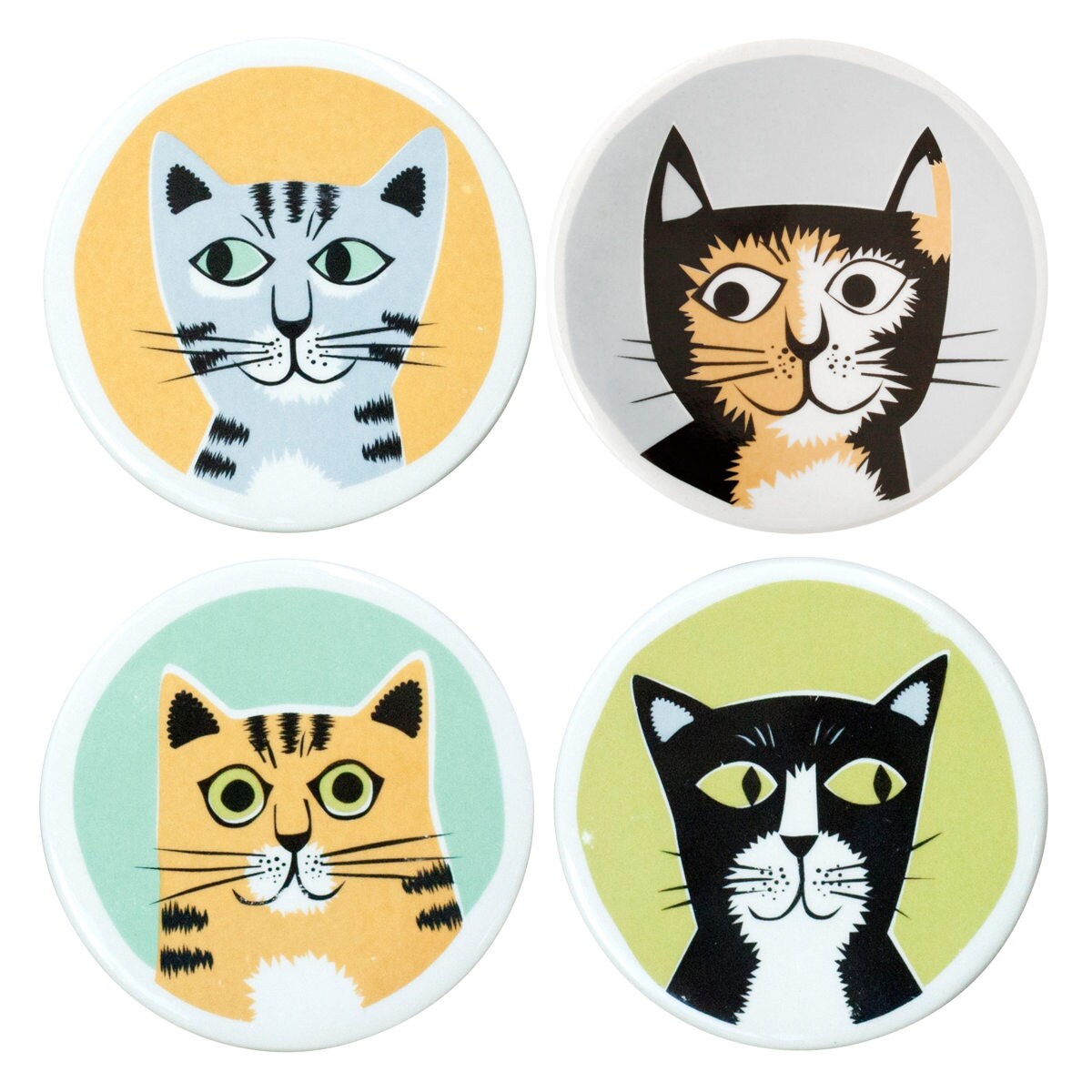 [}C]Hannah Turner R[X^[ 4 Zbg Cat Coasters Set Of 4 /ni^[i[iHannah Turnerj ONE