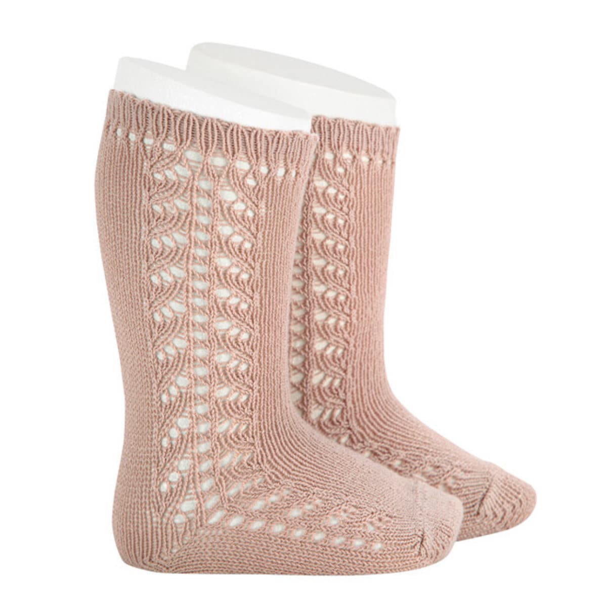 condor 靴下 子供 6ヶ月～3歳 サイド オープンワーク ウォームコットン ニーソックス