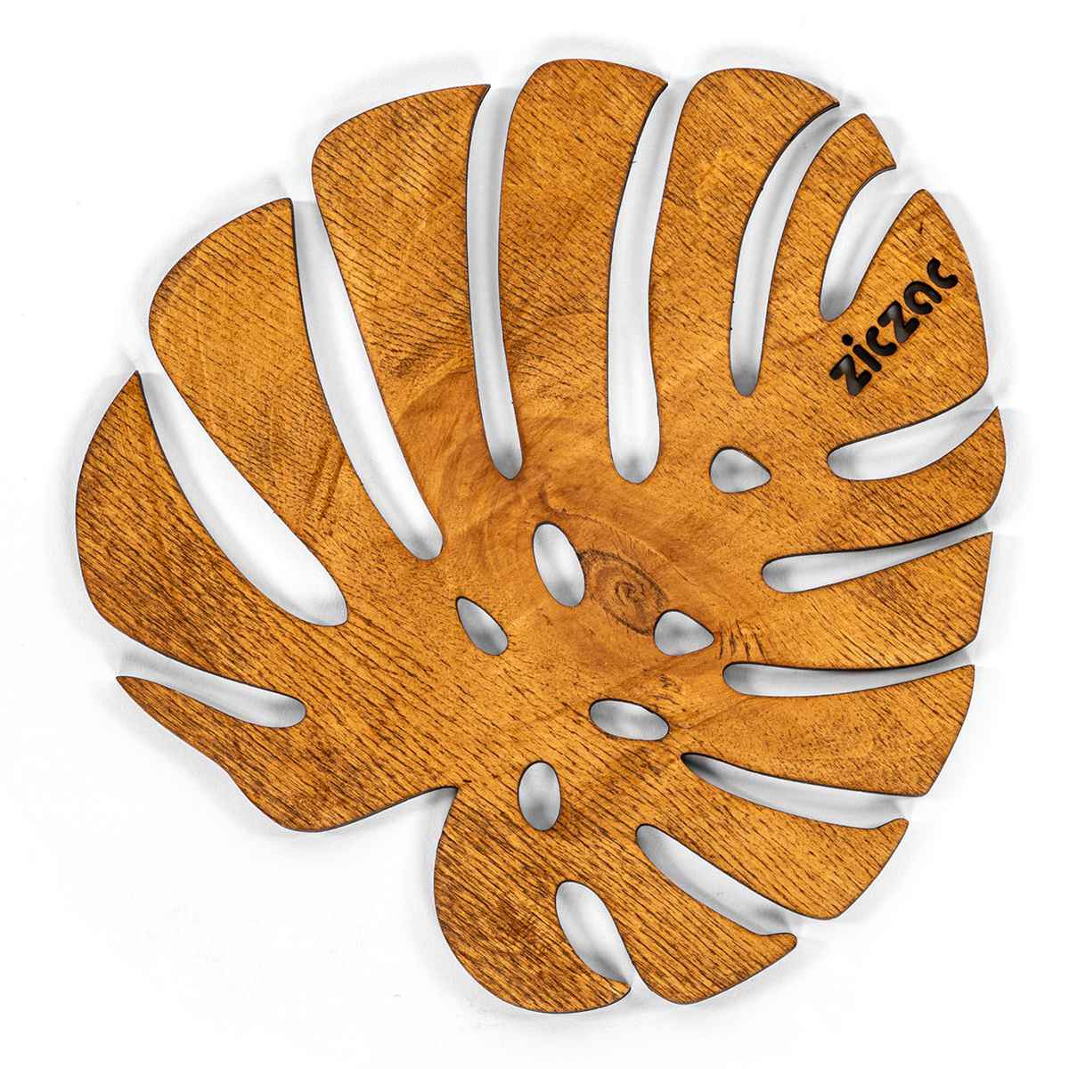 [}C]ZICZAC ~ ؐ BIRCH Trivet Monstera /WbNUbNiZICZACj WALNUT