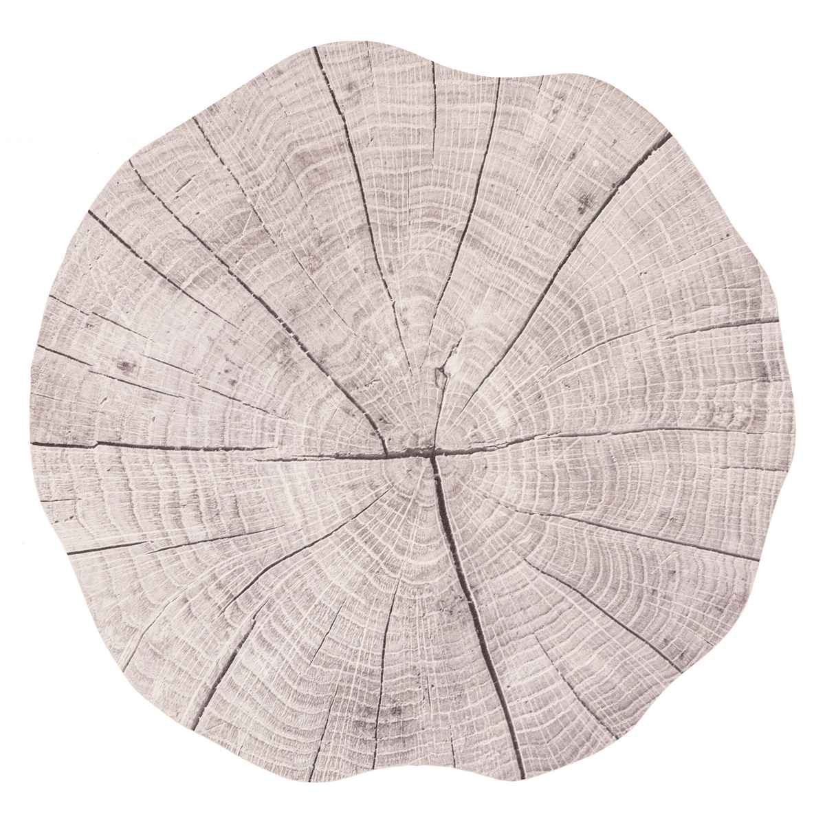 [}C]ZICZAC `}bg TOGO TREE TRUNK Placemat /WbNUbNiZICZACj WHITE