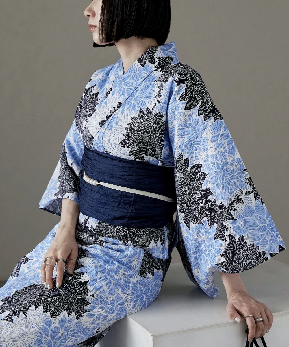 asaka 浴衣 セパレート浴衣 夏雨の波紋　【完売品】 asaka 浴衣 セパレート浴衣 夏雨の波紋