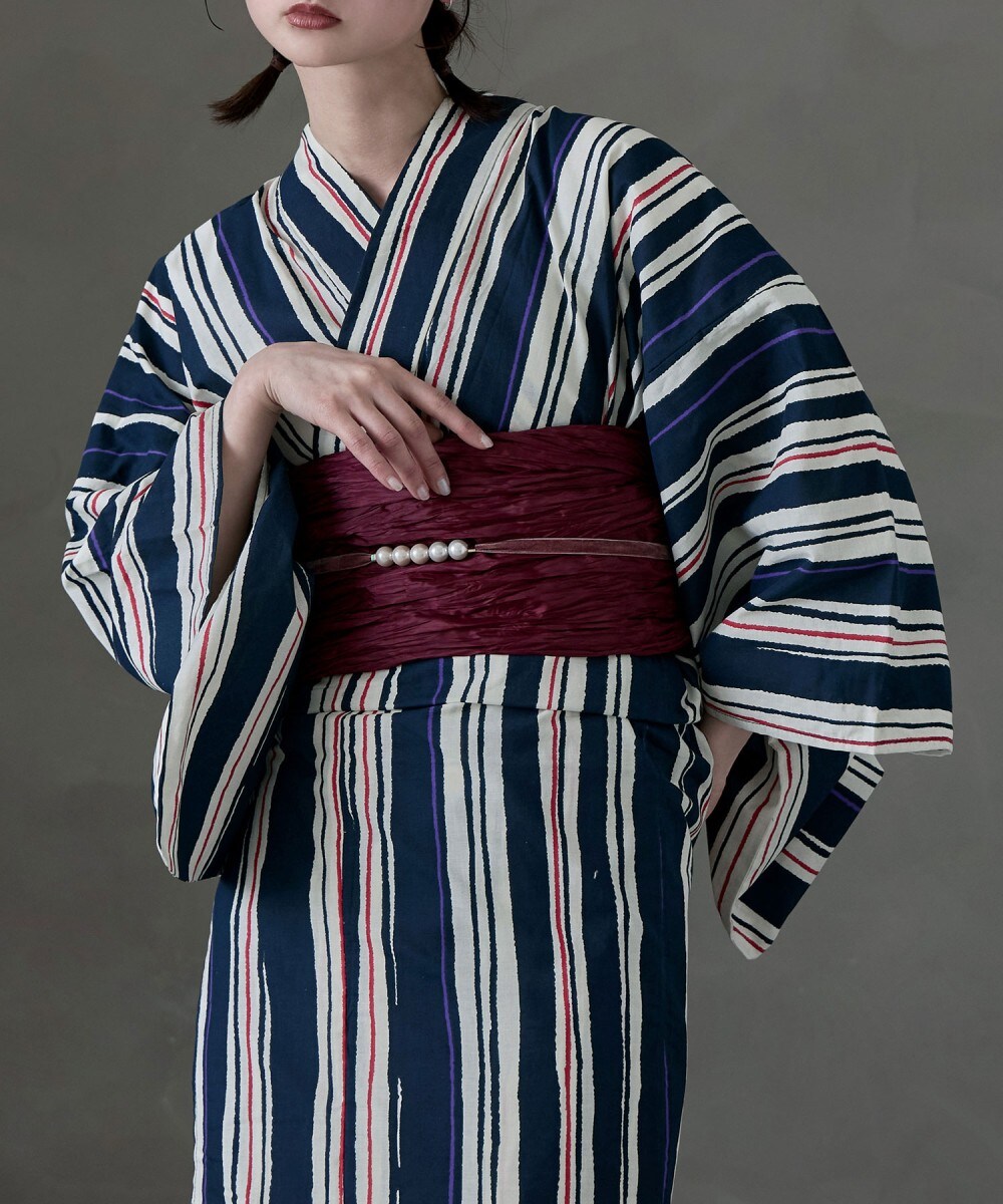 大人浴衣asaka 着付けのいらない二部式浴衣 セパレート式綿麻浴衣 2点セット asaka 浴衣 大人浴衣ブランドasaka 着付けのいらない二部式浴衣