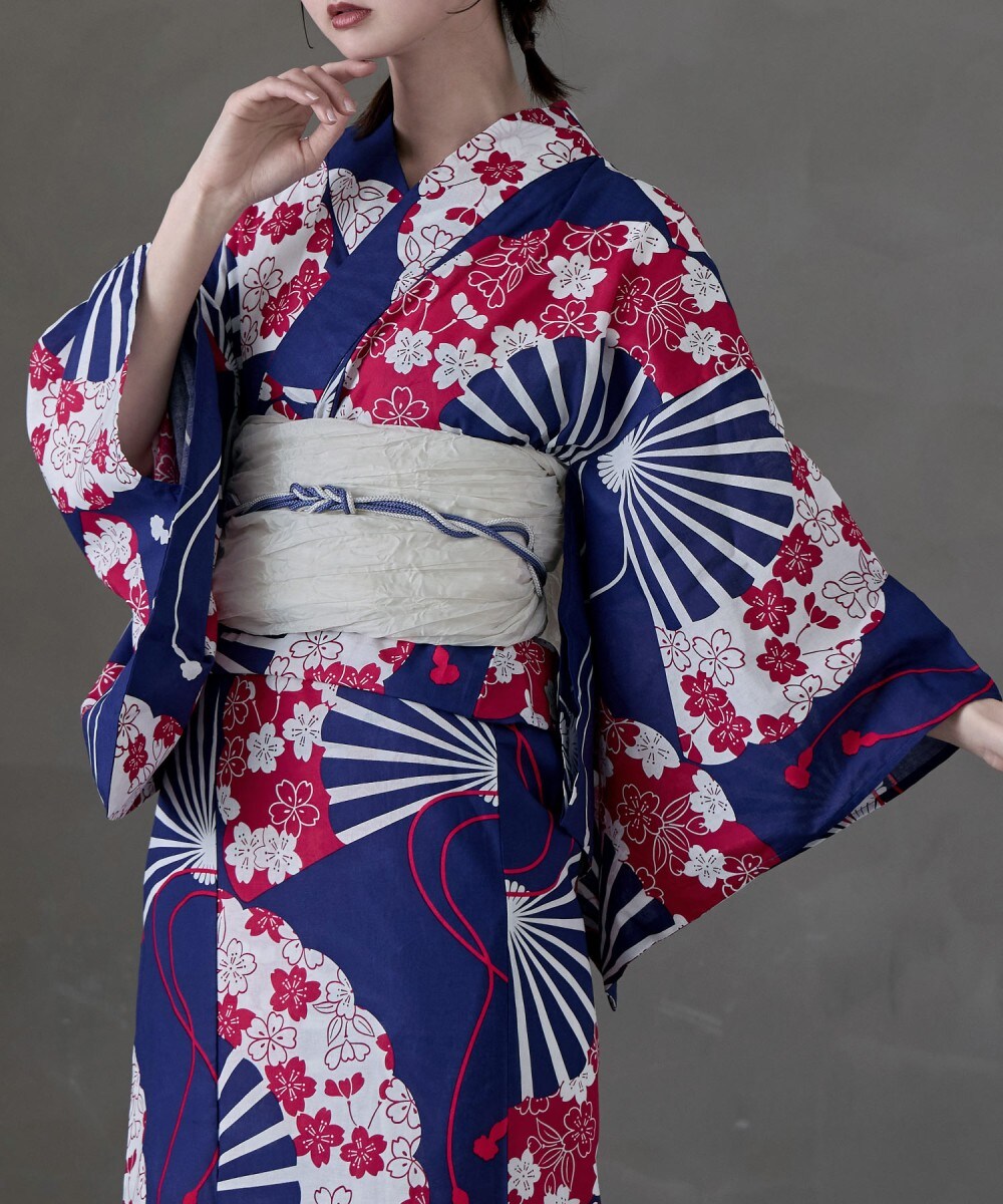 asaka 浴衣 セパレート浴衣 夏雨の波紋　【完売品】 セパレート綿浴衣 2点セット | アサカ(asaka) | マルイウェブ